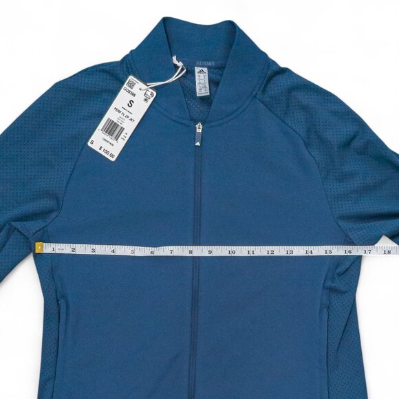 Adidas Crew-Navy Perforated Full-Zip Golf Jacket | NWT Women’s S - Picture 6 of 14